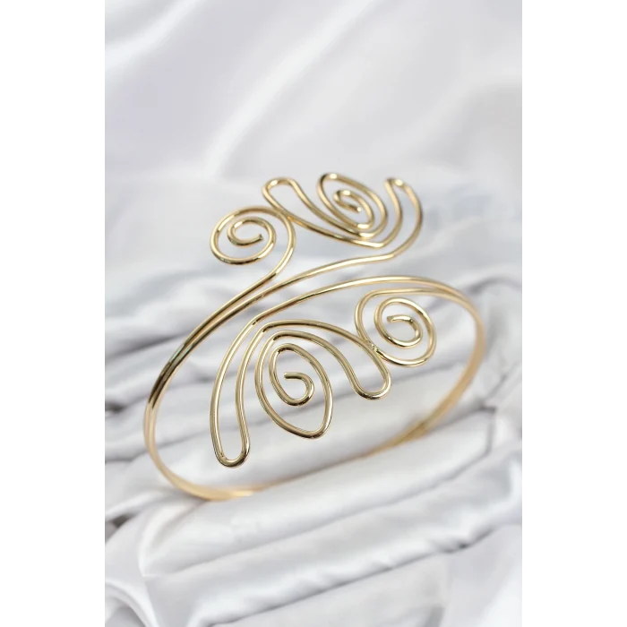 Mey İthalat® Pazu Bileklik Gold Renk Pirinç Bohem Model