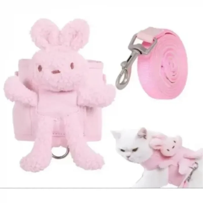 Mey İthalat® Peluş Ayıcıklı Göğüs Gezdirme Tasması Seti