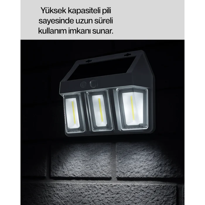 Mey İthalat® PIR Sensörlü Solar Lamba – Otomatik Şarj ve Gece Aydınlatma Yeni Nesil
