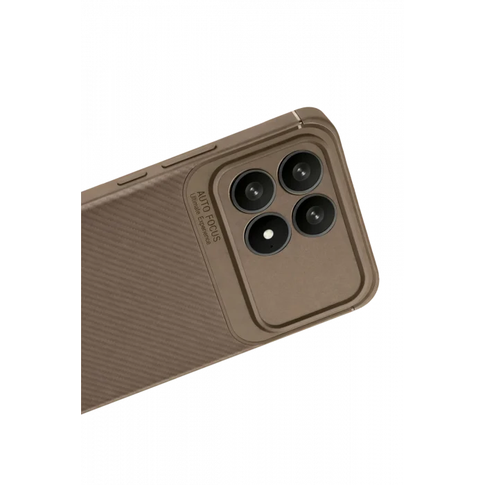 Mey İthalat®   Poco F8 Pro Auto Focus Karbon Kapak - Kahverengi