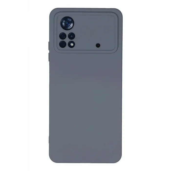 Mey İthalat®   Poco X4 Pro 5G Kılıf Nano içi Kadife Silikon - Gri