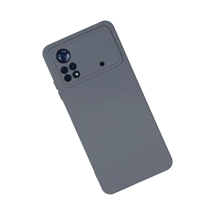 Mey İthalat®   Poco X4 Pro 5G Kılıf Nano içi Kadife Silikon - Gri