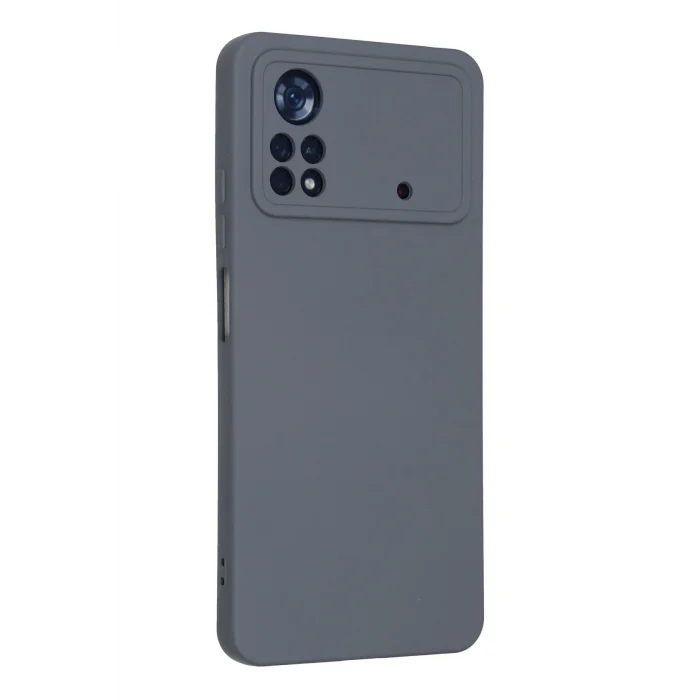 Mey İthalat®   Poco X4 Pro 5G Kılıf Nano içi Kadife Silikon - Gri