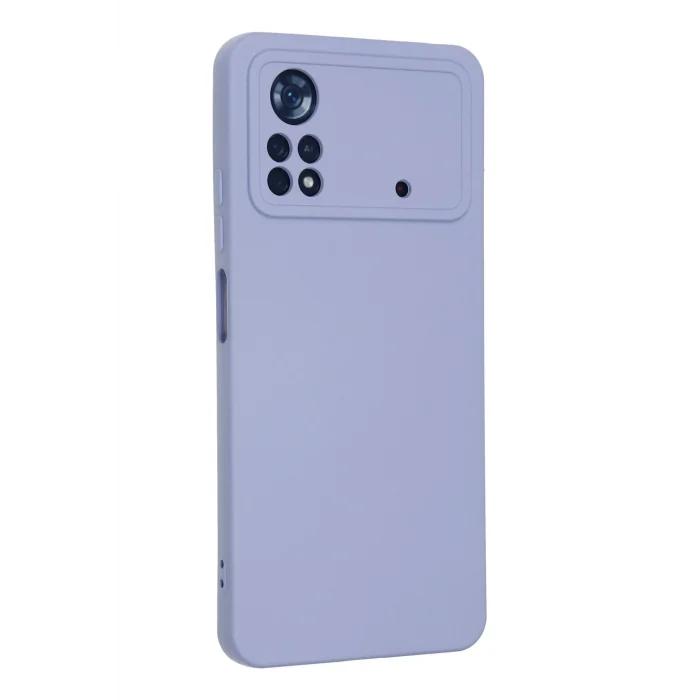 Mey İthalat®   Poco X4 Pro 5G Kılıf Nano içi Kadife Silikon - Lila