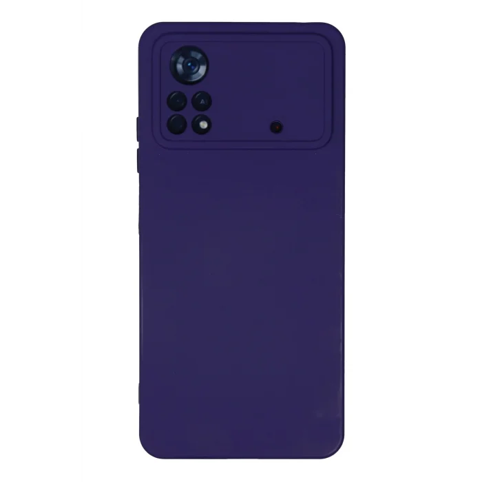 Mey İthalat®   Poco X4 Pro 5G Kılıf Nano içi Kadife Silikon - Mor