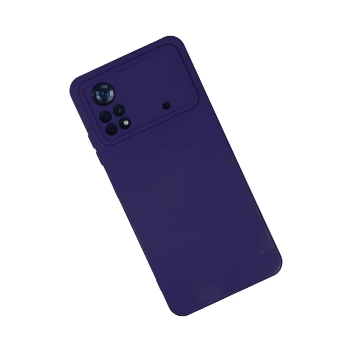 Mey İthalat®   Poco X4 Pro 5G Kılıf Nano içi Kadife Silikon - Mor