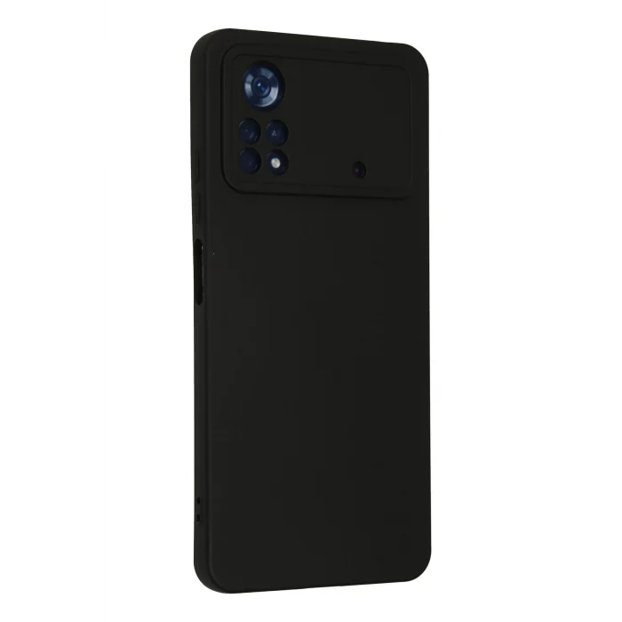 Mey İthalat®   Poco X4 Pro 5G Kılıf Nano içi Kadife Silikon - Siyah