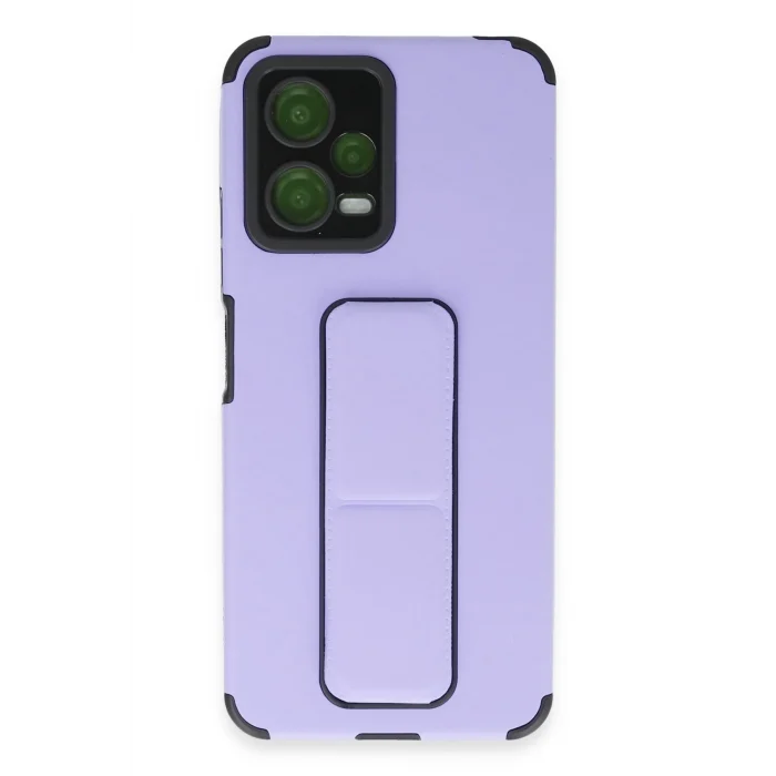 Mey İthalat®   Poco X5 5G Kılıf Mega Standlı Silikon - Lila
