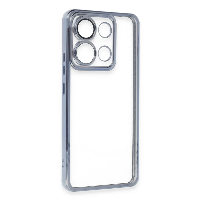 Mey İthalat®   Poco X6 Pro Kılıf  Lensli Silikon - Açık Mavi
