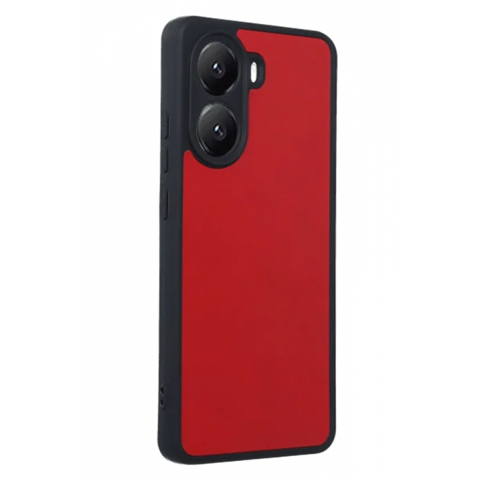 Mey İthalat®   Poco X7 Pro Kılıf Aras Deri Kapak - Kırmızı