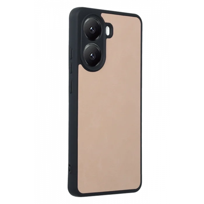 Mey İthalat®   Poco X7 Pro Kılıf Aras Deri Kapak - Pudra