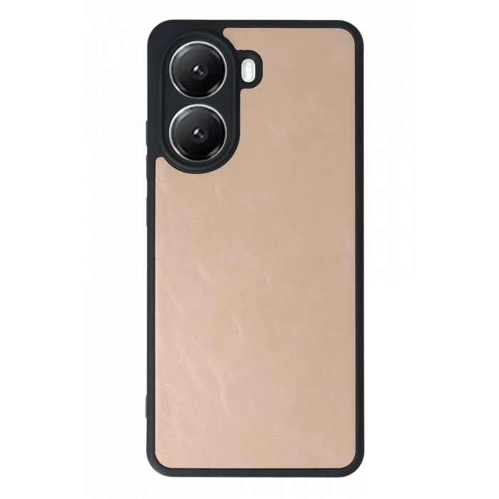 Mey İthalat®   Poco X7 Pro Kılıf Aras Deri Kapak - Pudra