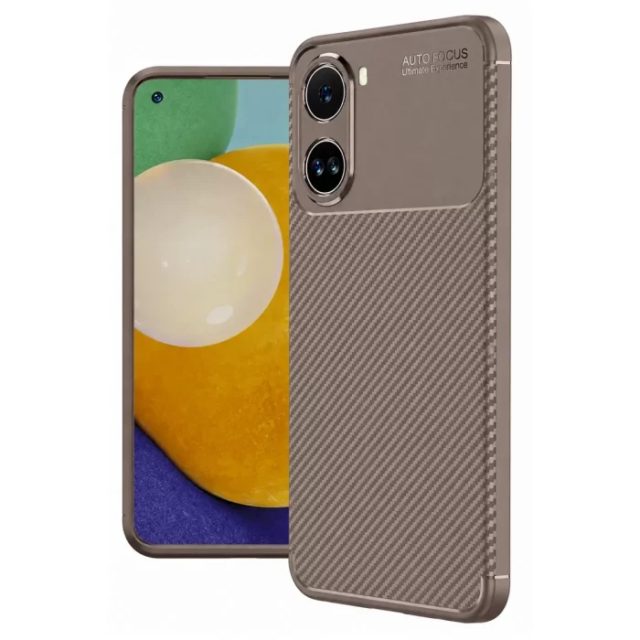 Mey İthalat®   Poco X7 Pro Kılıf Auto Focus Karbon Kapak - Gri