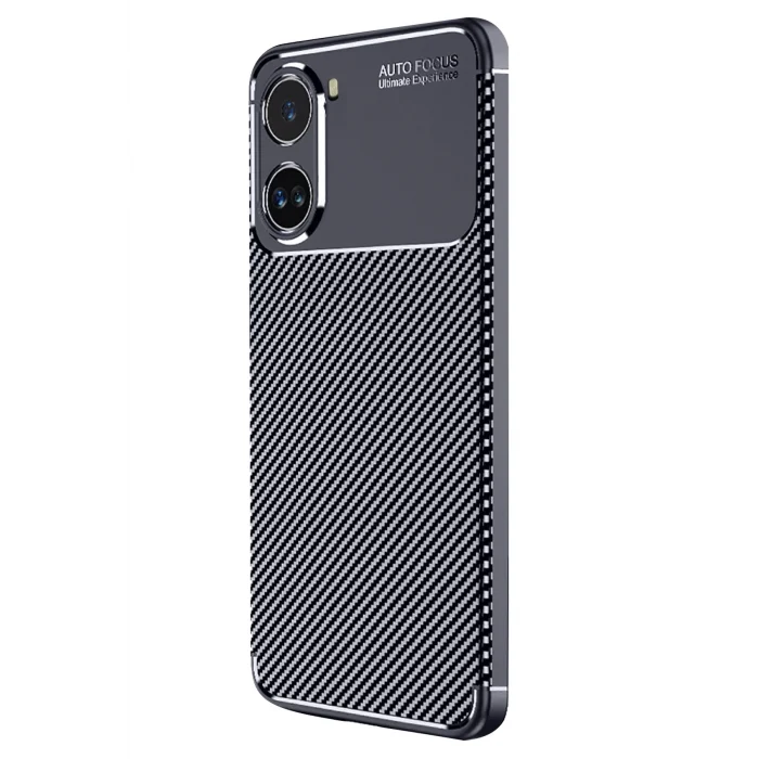 Mey İthalat®   Poco X7 Pro Kılıf Auto Focus Karbon Kapak - Lacivert