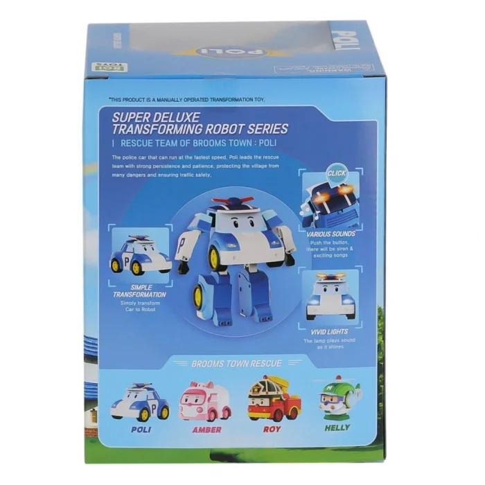 Mey İthalat® POLI MRT-685 Sesli ve Işıklı Robocar Poli Büyük Transforming Robot Poli