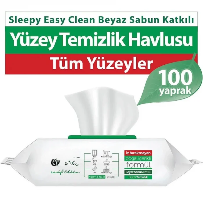 Mey İthalat® Premium Yüzey Temizlik Havlusu 100 Adet Beyaz Sabun