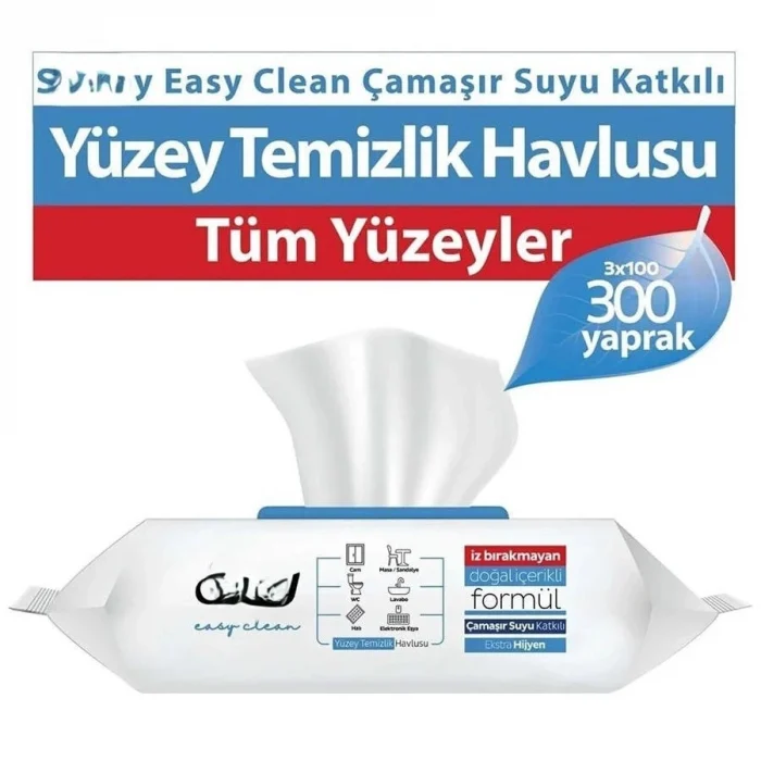 Mey İthalat® Premium Yüzey Temizlik Havlusu 100 Adet Çamaşır Suyu