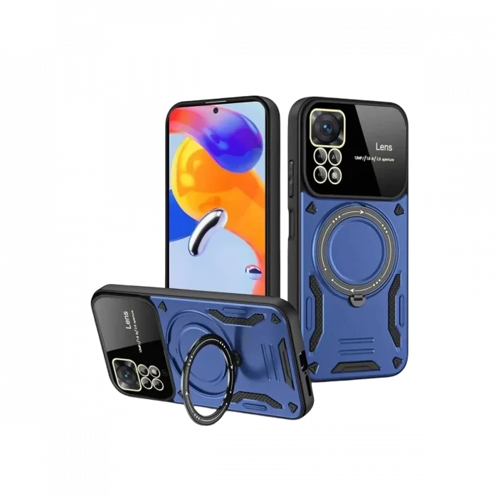 Mey İthalat®  Realme 11 Pro Plus Joy Lens Standlı Kapak - Lacivert