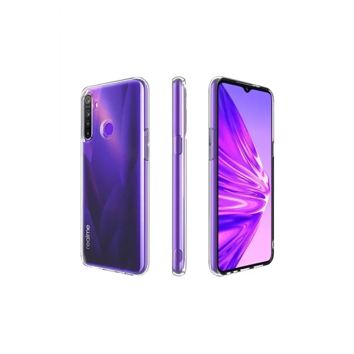 Mey İthalat®  Realme 5i Kılıf Lüx Şeffaf Silikon