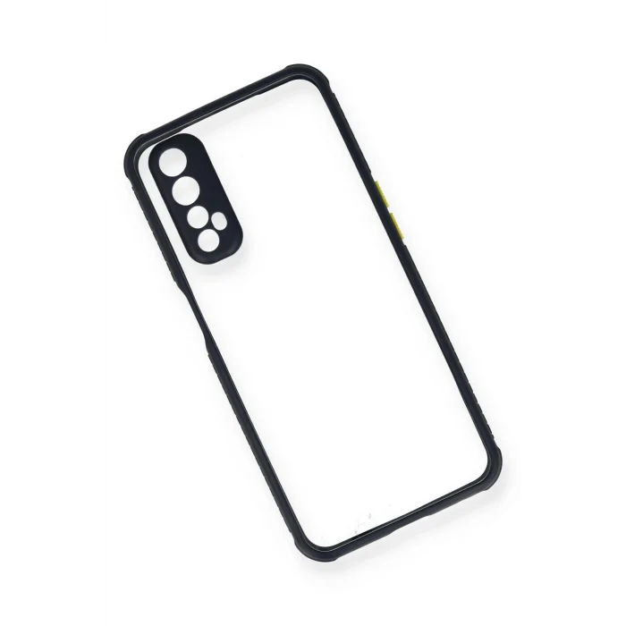 Mey İthalat®  Realme 7 Kılıf Miami Şeffaf Silikon - Lacivert