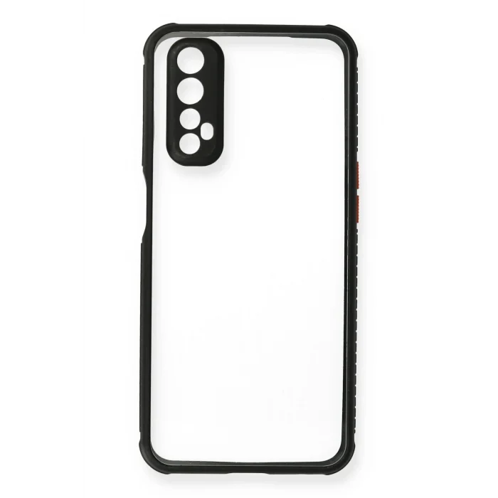 Mey İthalat®  Realme 7 Kılıf Miami Şeffaf Silikon - Siyah