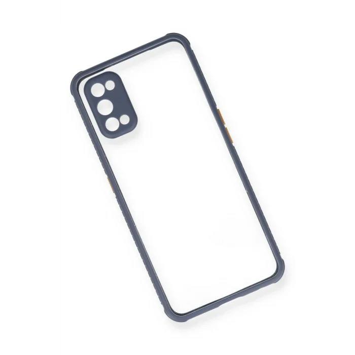 Mey İthalat®  Realme 7 Pro Kılıf Miami Şeffaf Silikon - Gri