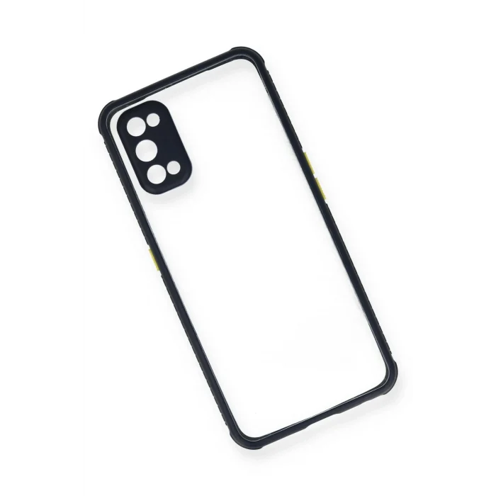 Mey İthalat®  Realme 7 Pro Kılıf Miami Şeffaf Silikon - Lacivert