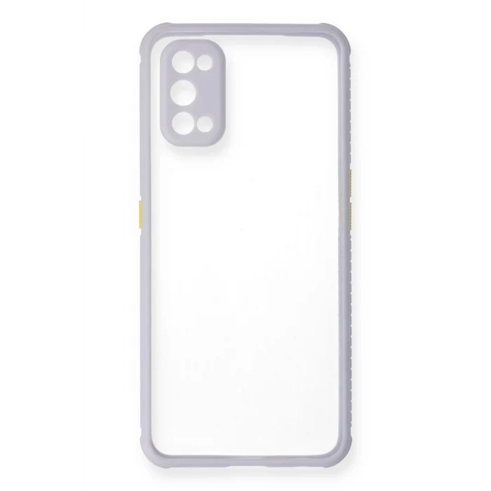 Mey İthalat®  Realme 7 Pro Kılıf Miami Şeffaf Silikon - Lila