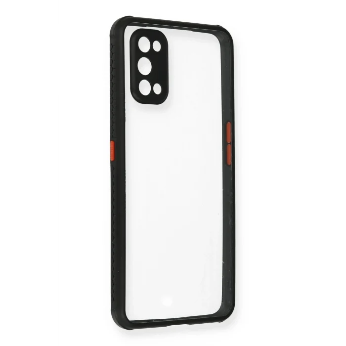 Mey İthalat®  Realme 7 Pro Kılıf Miami Şeffaf Silikon - Siyah