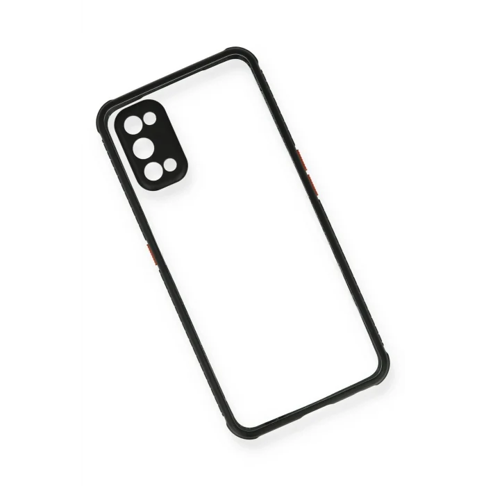 Mey İthalat®  Realme 7 Pro Kılıf Miami Şeffaf Silikon - Siyah
