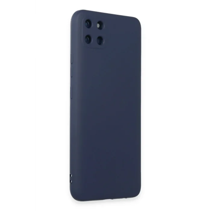 Mey İthalat®  Realme C11 Kılıf Nano içi Kadife Silikon - Lacivert