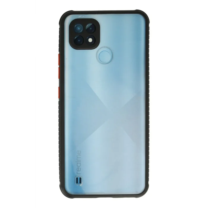 Mey İthalat®  Realme C21 Kılıf Miami Şeffaf Silikon - Siyah