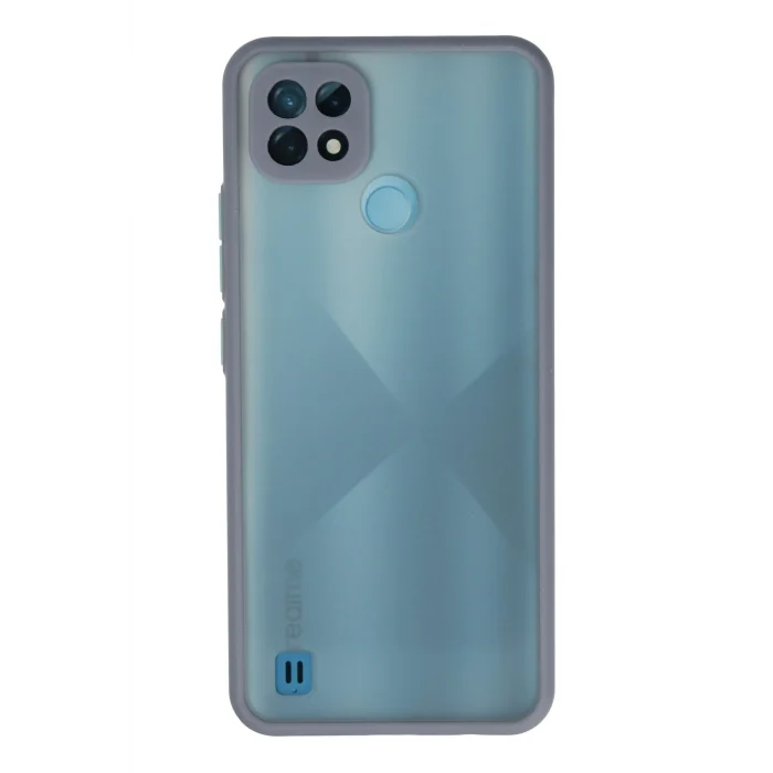 Mey İthalat®  Realme C21 Kılıf Montreal Silikon Kapak - Gri