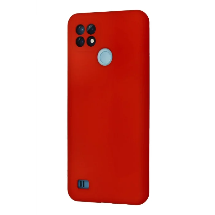 Mey İthalat®  Realme C21 Kılıf Nano içi Kadife Silikon - Kırmızı
