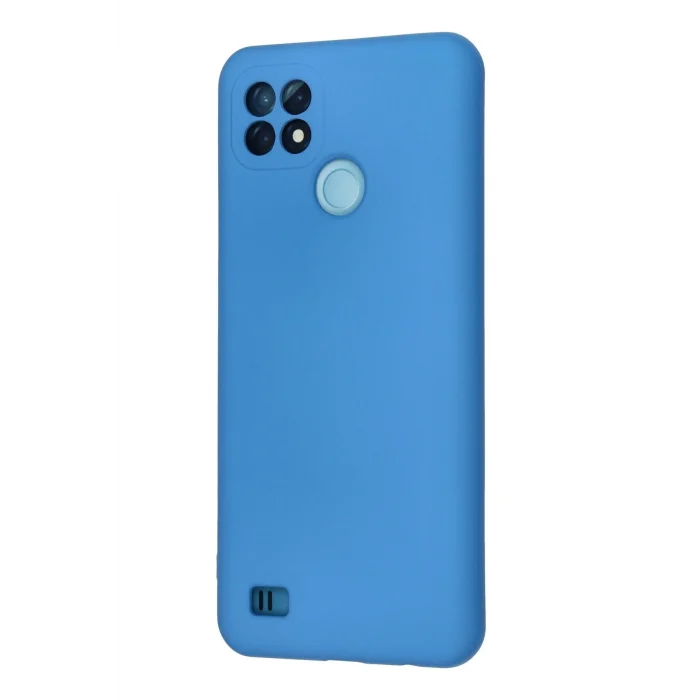 Mey İthalat®  Realme C21 Kılıf Nano içi Kadife Silikon - Mavi