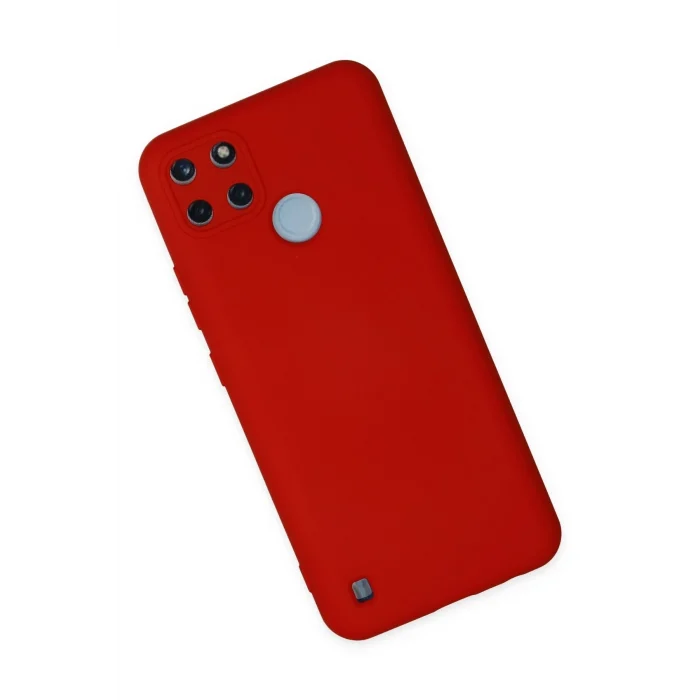 Mey İthalat®  Realme C25Y Kılıf Nano içi Kadife Silikon - Kırmızı