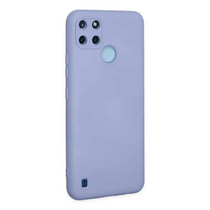 Mey İthalat®  Realme C25Y Kılıf Nano içi Kadife Silikon - Lila