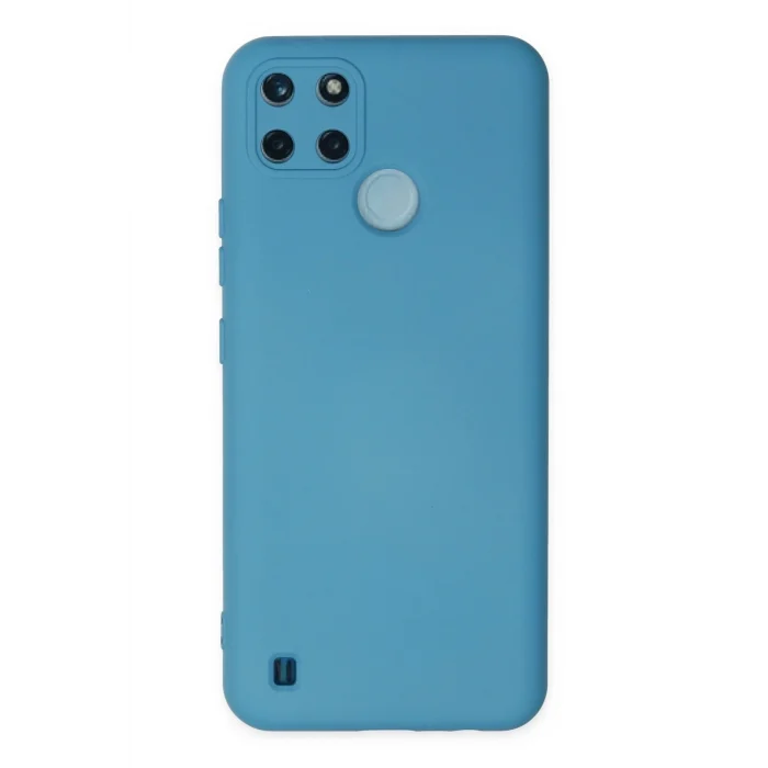 Mey İthalat®  Realme C25Y Kılıf Nano içi Kadife Silikon - Mavi