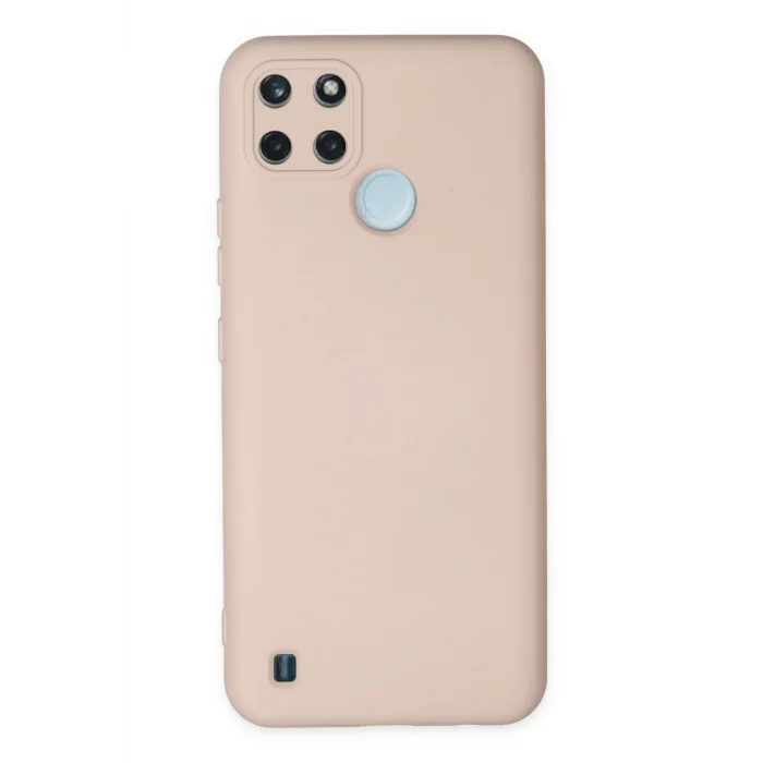 Mey İthalat®  Realme C25Y Kılıf Nano içi Kadife Silikon - Pudra