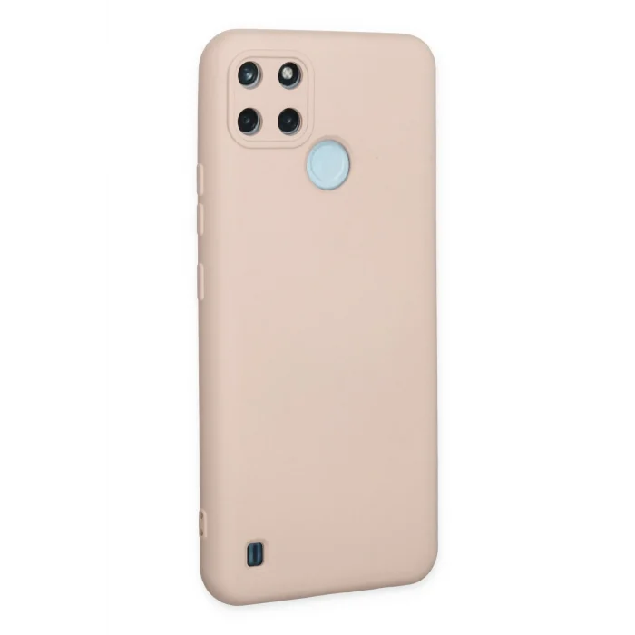 Mey İthalat®  Realme C25Y Kılıf Nano içi Kadife Silikon - Pudra