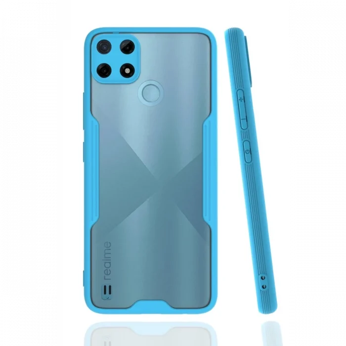 Mey İthalat®  Realme C25Y Kılıf Platin Silikon - Mavi