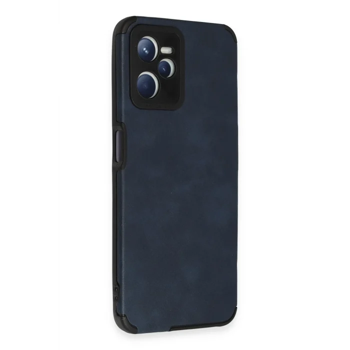 Mey İthalat®  Realme C35 Kılıf Loop Deri Silikon - Lacivert