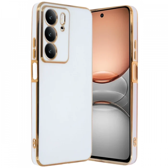 Mey İthalat®  Realme C75 4G Kılıf Volet Silikon - Beyaz