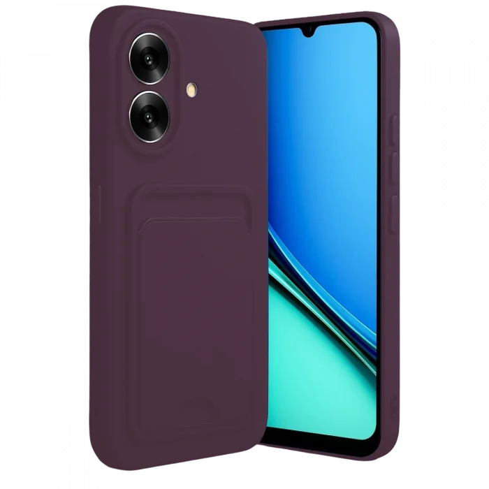 Mey İthalat®  Realme Note 60 Kelvin Kartvizitli Silikon - Derin Mor
