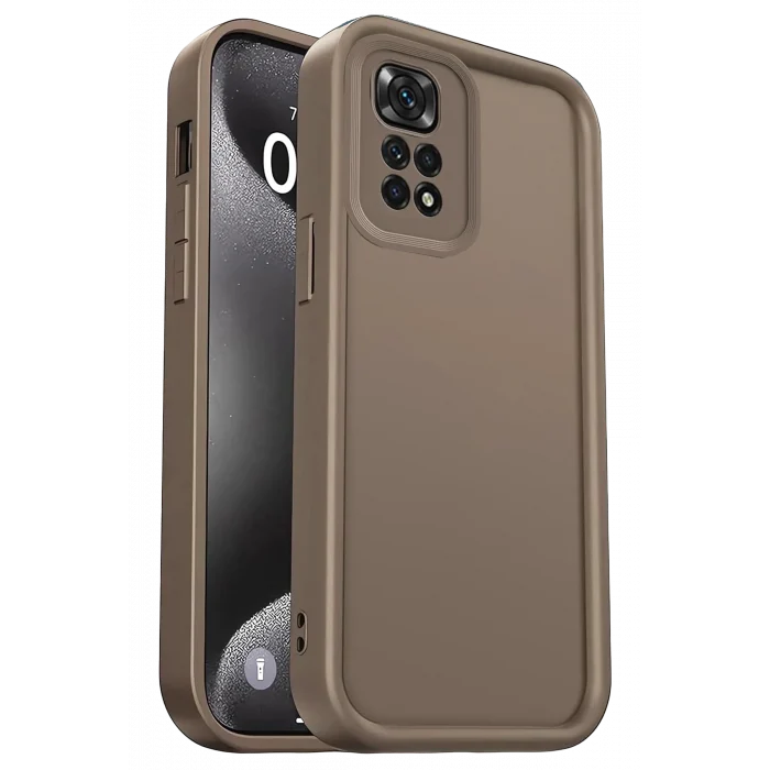 Mey İthalat®   Redmi 10 2022 Kılıf Viera Silikon - Kahverengi