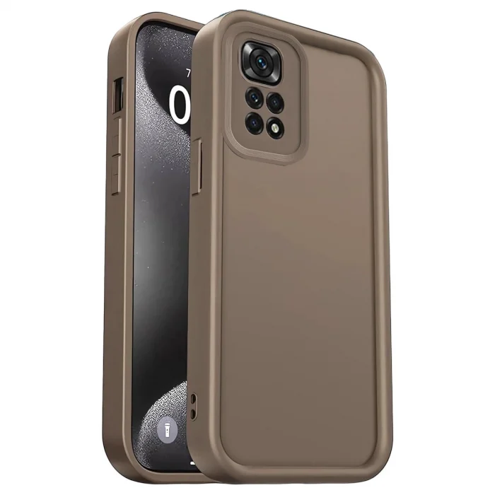 Mey İthalat®   Redmi 10 2022 Kılıf Viera Silikon - Kahverengi