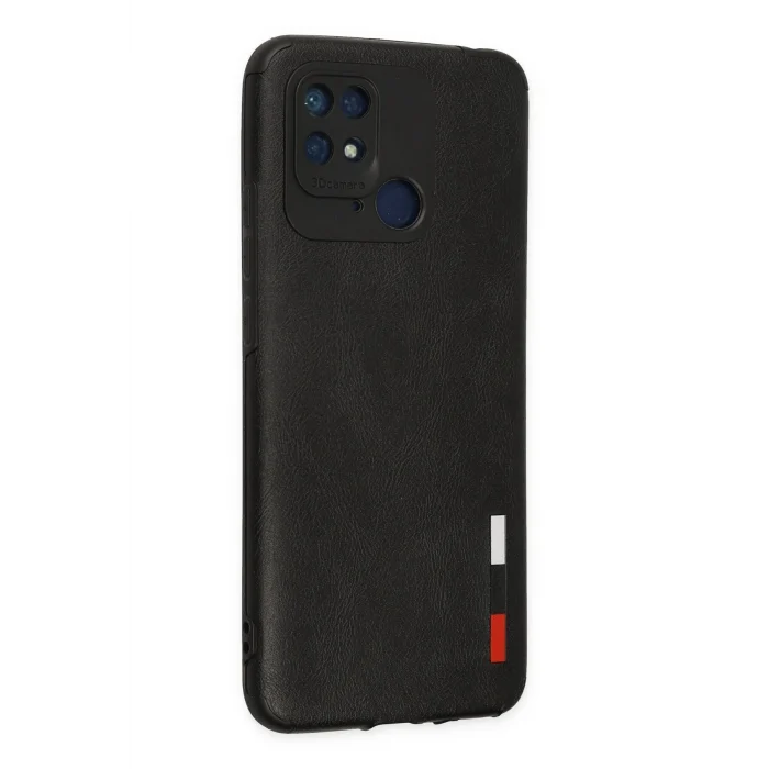Mey İthalat®   Redmi 10C Kılıf Loop Deri Silikon - Siyah