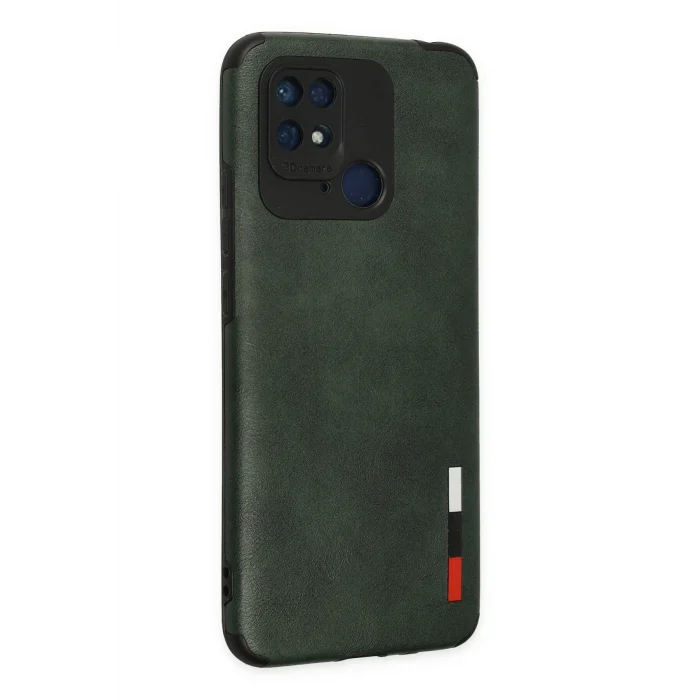 Mey İthalat®   Redmi 10C Kılıf Loop Deri Silikon - Yeşil