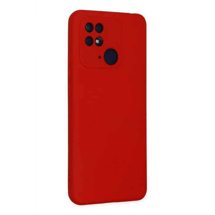 Mey İthalat®   Redmi 10C Kılıf Nano içi Kadife Silikon - Kırmızı