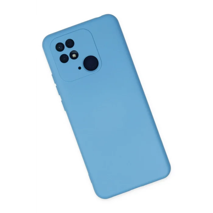Mey İthalat®   Redmi 10C Kılıf Nano içi Kadife Silikon - Mavi